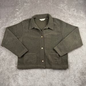 Eddie Bauer Brown Fleece Button Front Jacket Coat Size XXL Gorp Heritage